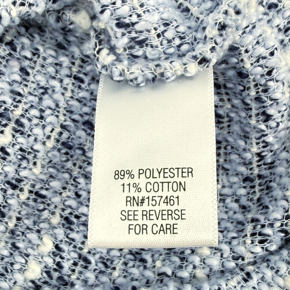 Croft & Barrow Sweater Womens 1X Blue Heather Knit Marled Long Sleeve Top - Picture 5 of 10